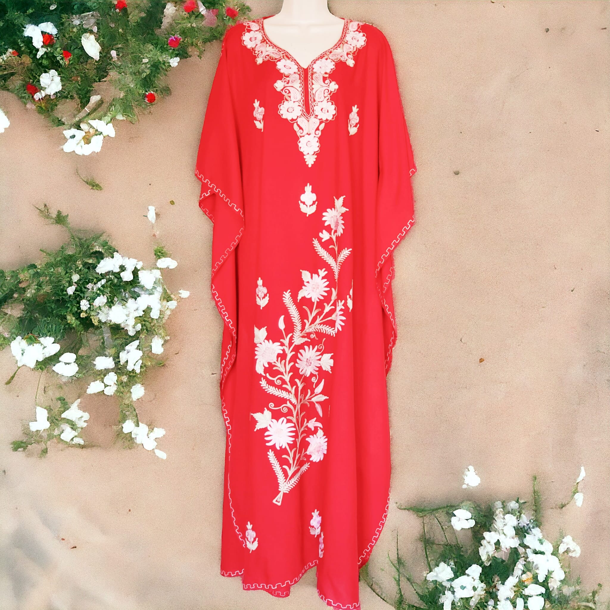 strapless open back dress Kleed Gadisar Red Kaftan – Via Coquina