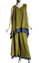 Load image into Gallery viewer, Napa (Khaki Green and Stone Gray) Women Top and Pants Set
