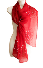 Load image into Gallery viewer, Burst Flowers (Red) Scarf
