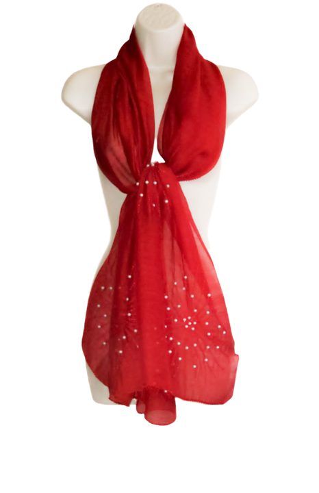 Burst Flowers (Red) Scarf