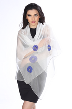 Load image into Gallery viewer, Blue Mist (White) Scarf
