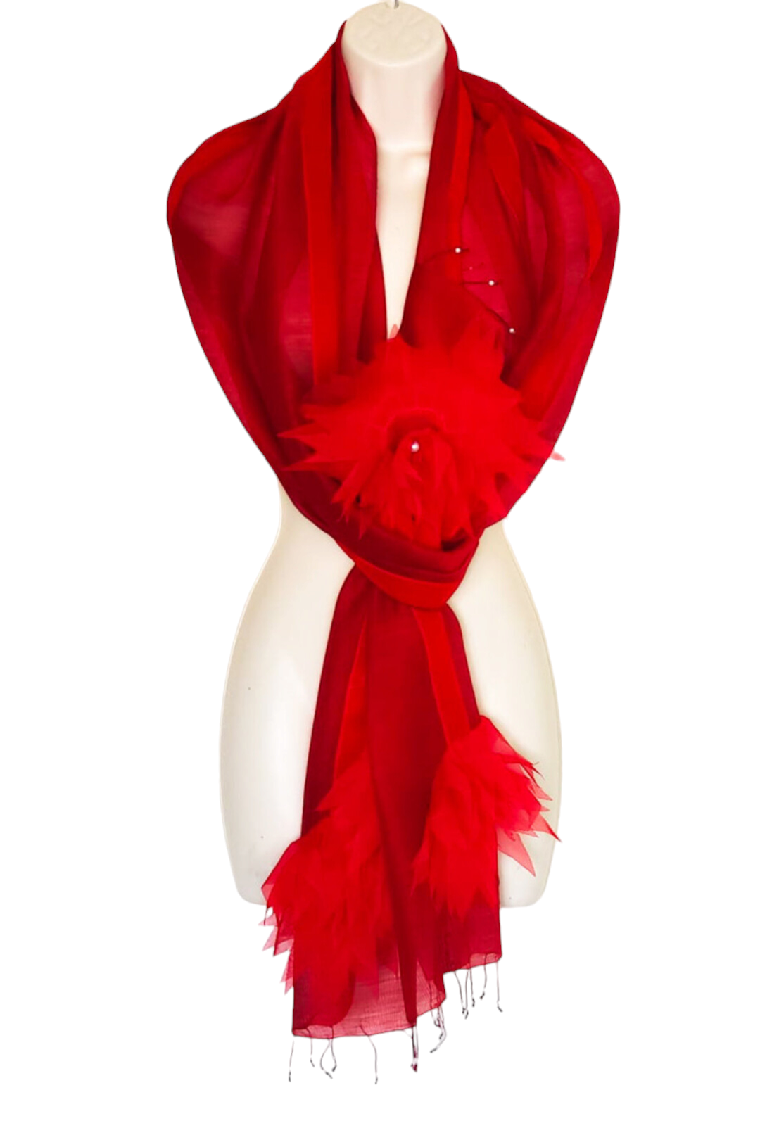Flying Swan (Red) Scarf