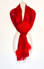 Load image into Gallery viewer, Flying Swan (Red) Scarf
