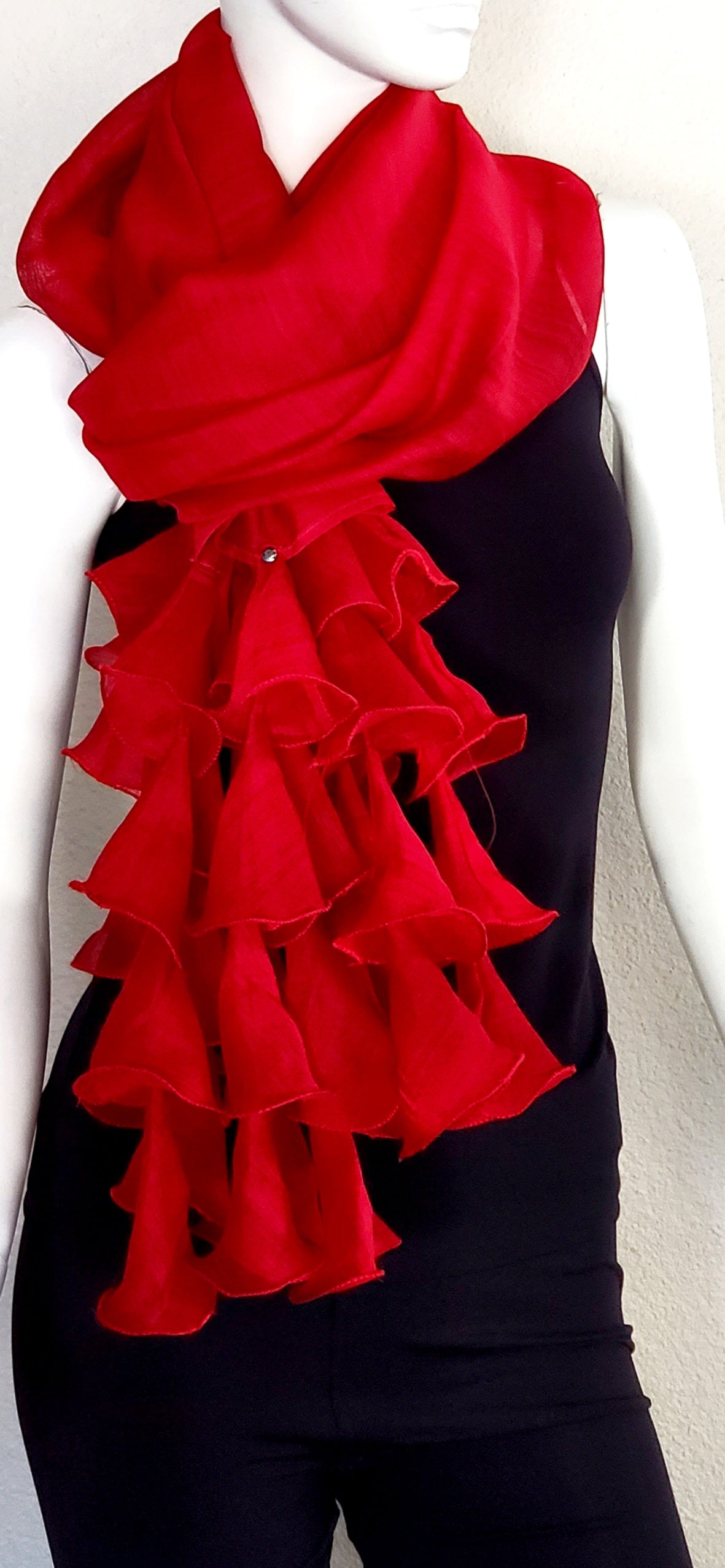 Hanging Tulips (Red) Scarf