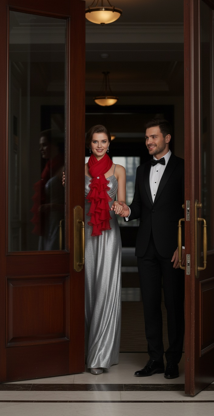 Hanging Tulips (Red) Scarf