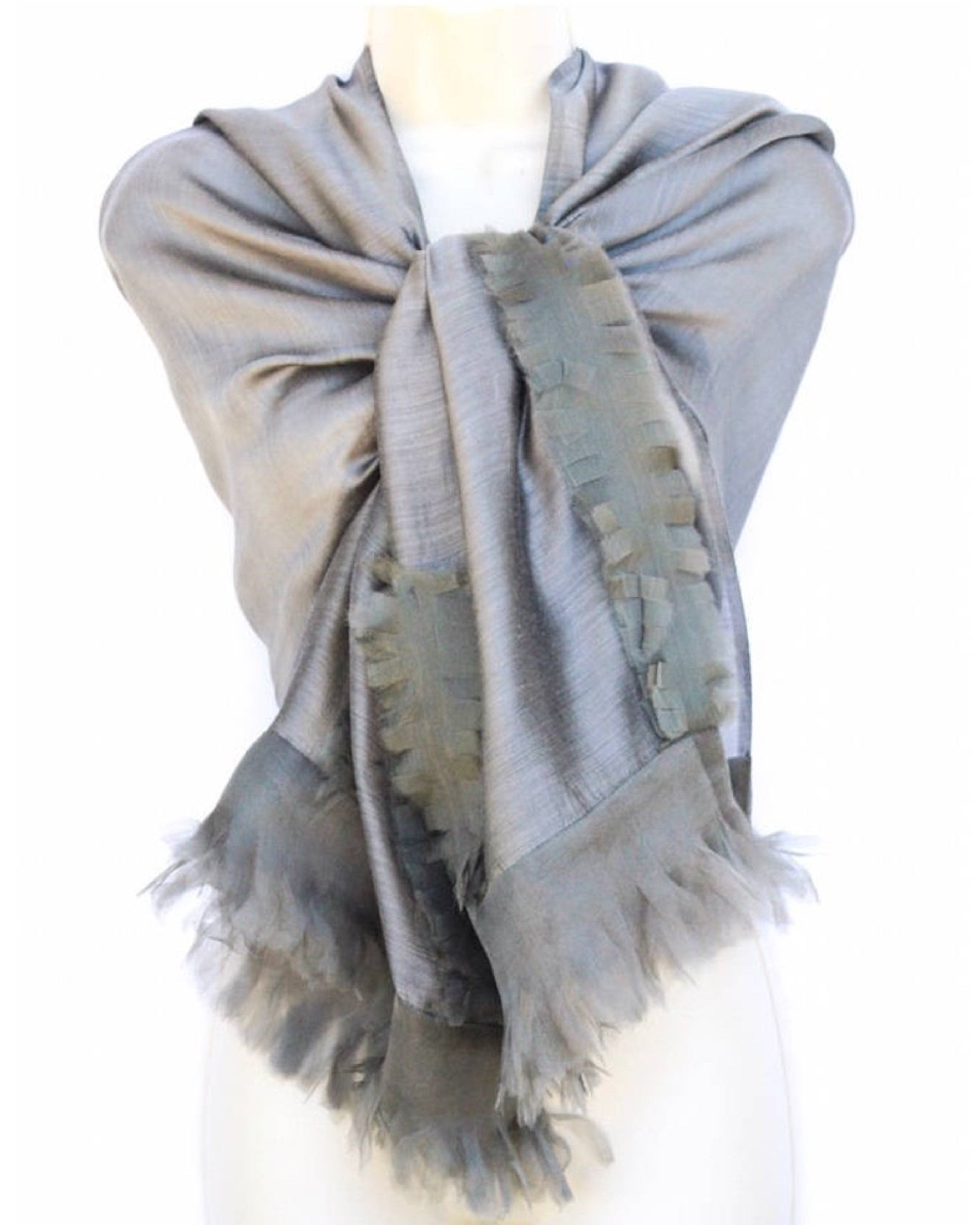 Silk Modal Gray Scarf