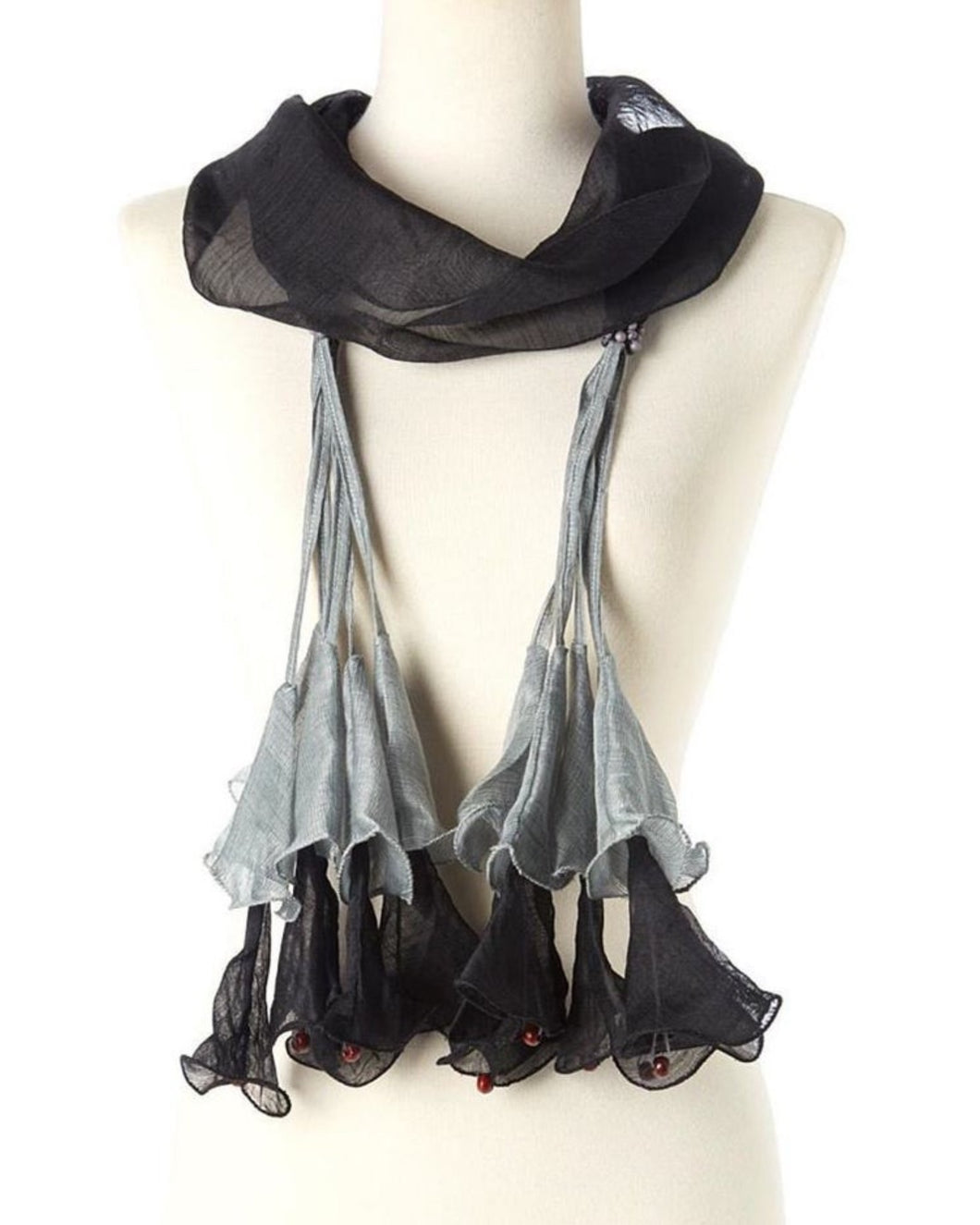Trumpet (Black and Gray) Scarf