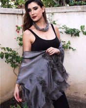 Load image into Gallery viewer, Silk Modal Gray Scarf
