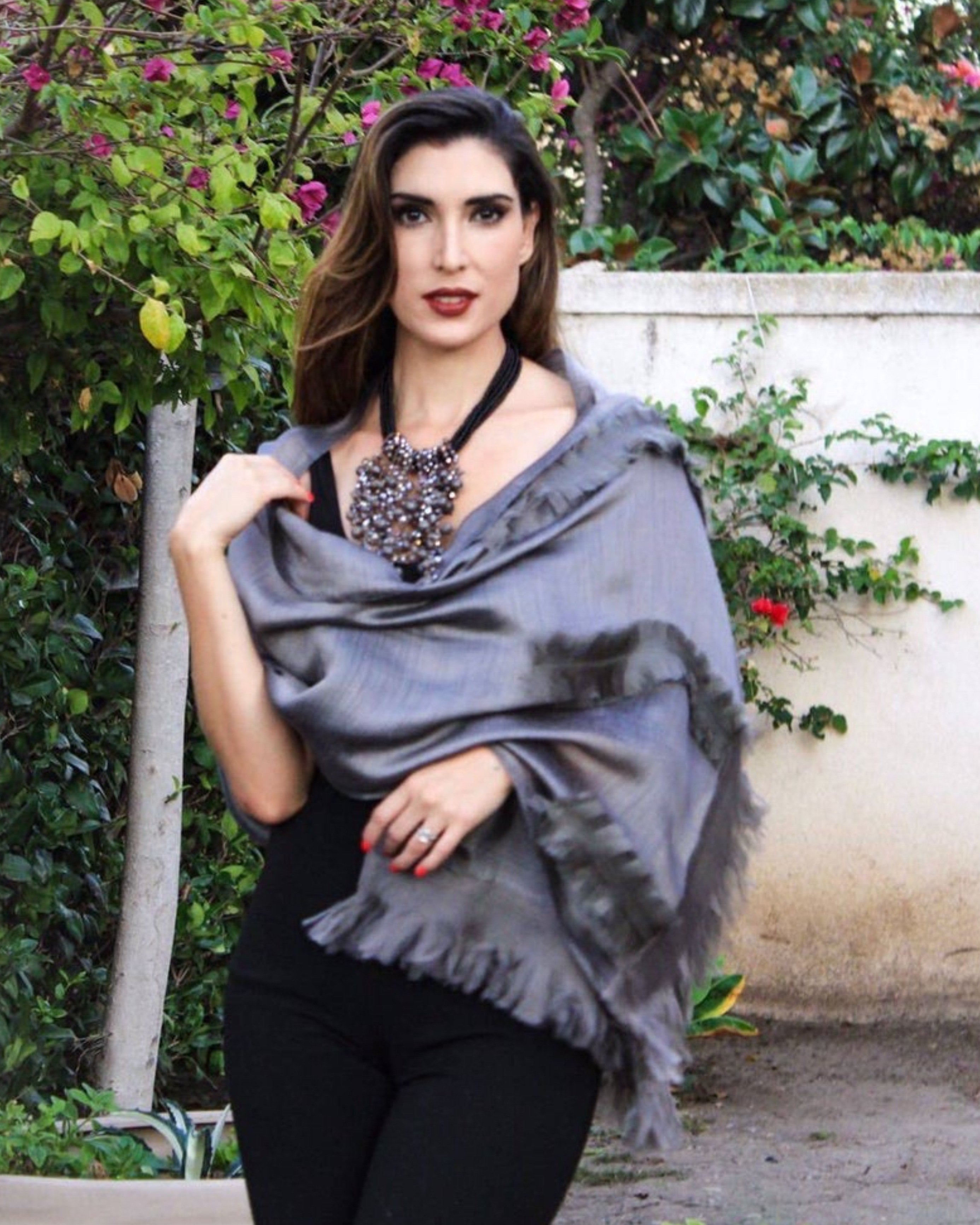 Silk Modal Gray Scarf