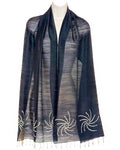 Starry Night (Black with Silver Studs) Scarf
