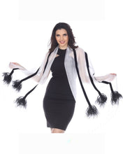 Load image into Gallery viewer, Flying Swan (Black and White) Scarf
