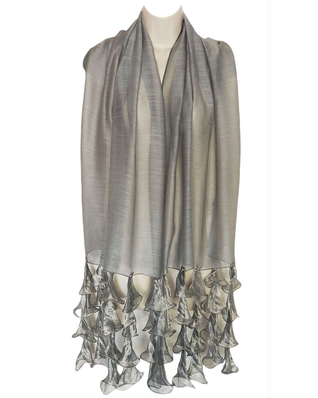 Hanging Tulips (Silver) Scarf
