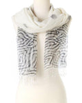 Zebra Stripes Hand Painted Scarf