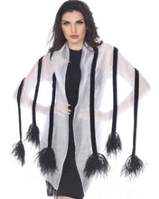Load image into Gallery viewer, Flying Swan (Black and White) Scarf
